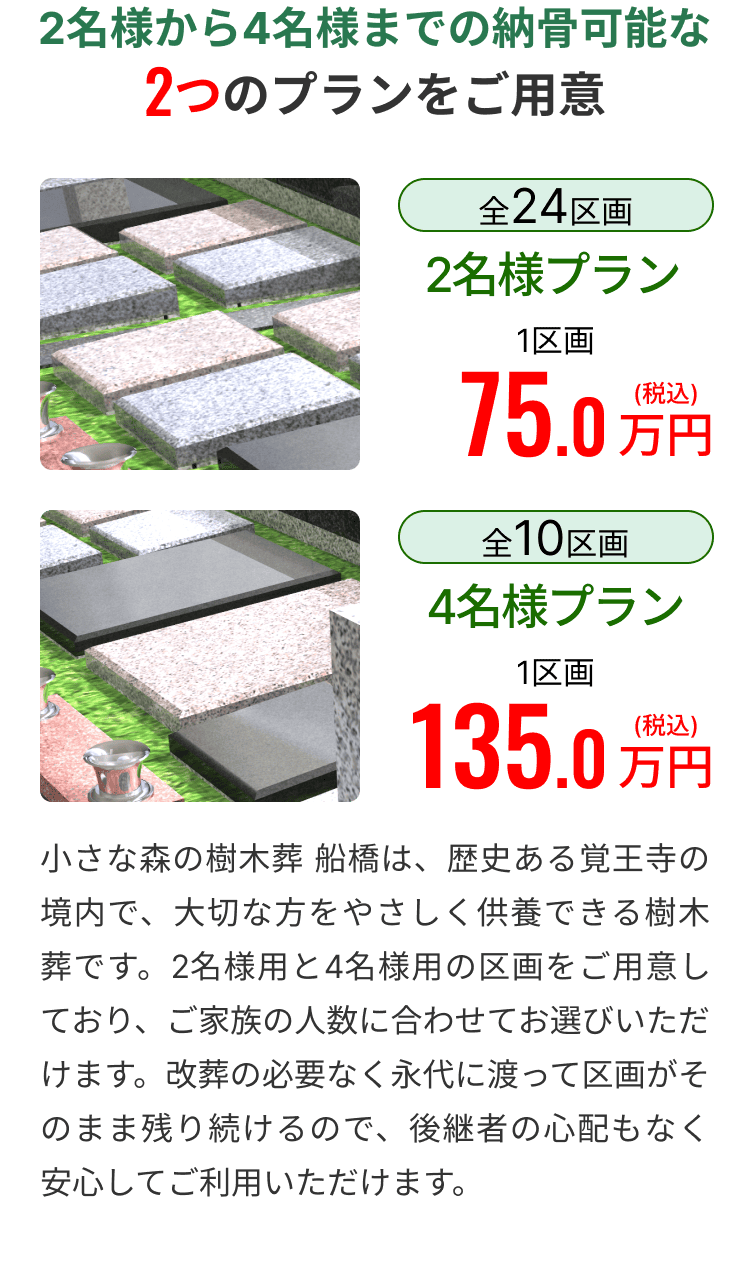 樹木葬ラインナップ
